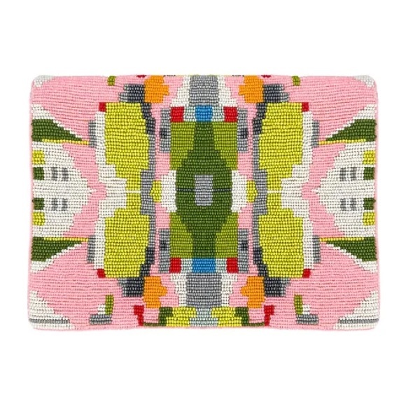 NIB: Laura Park Poppy Pink Beaded Bag - Picture 2 of 3